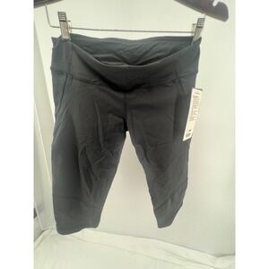 Lululemon Run Excel Crop Black Athletic Leggings Pants Size 8